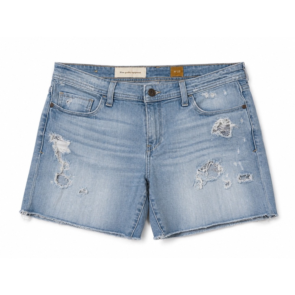Pilcro and the Letterpress Distressed Denim Shorts Light Wash Blue Size 27
